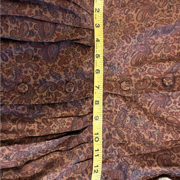 Vintage 60’s Brown Paisley Dress with pockets - Picture 11 of 12